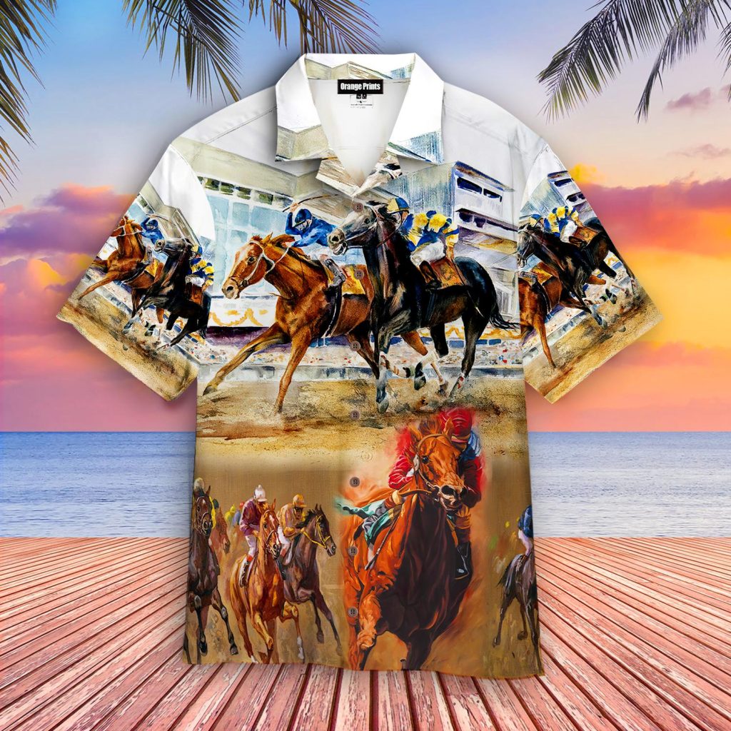Horse Racing Hawaiian Shirt | For Men & Women | WT5451