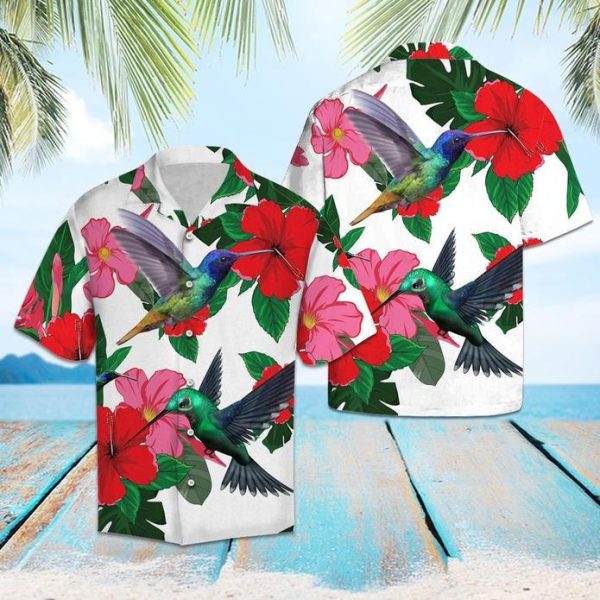 Hummingbird and Hibiscus Hawaiian Shirt | For Men & Women | HW5537