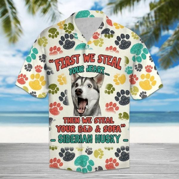 Husky Hawaiian Shirt | For Men & Women | HW2879