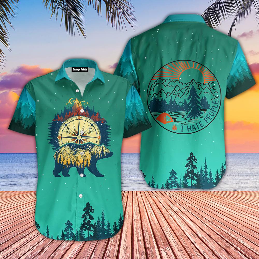 I Hate People Camping Hawaiian Shirt | For Men & Women | WT6079