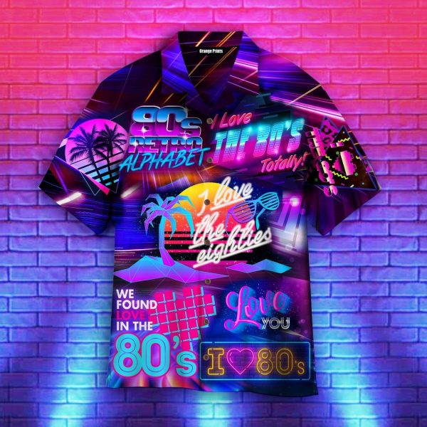 I Love The 80s Neon Music Party Hawaiian Shirt | For Men & Women | WT1291