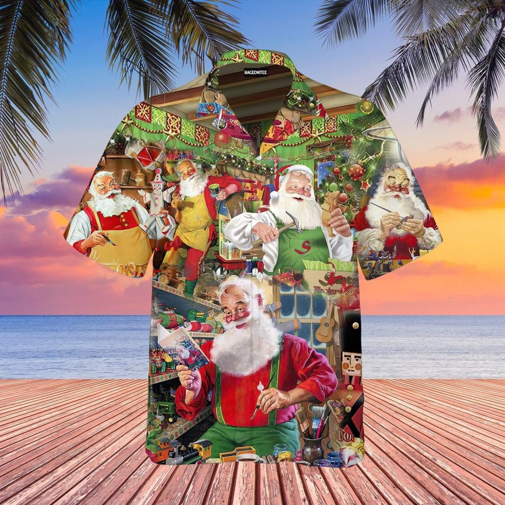 I Turn Wood Into Things Santa Claus Christmas Hawaiian Shirt | For Men & Women | WT1019