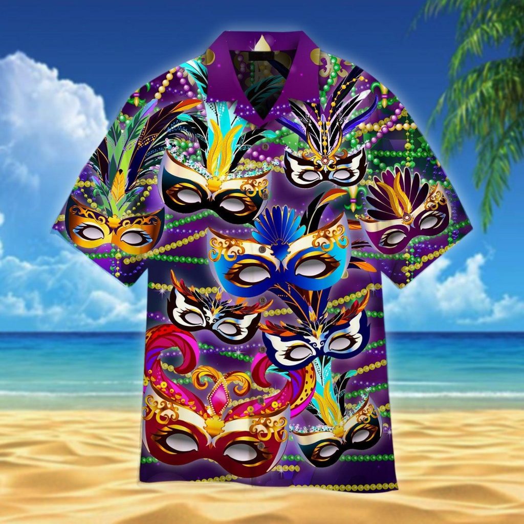I'm Here For The Masks Mardi Gras Hawaiian Shirt | For Men & Women | WT1457