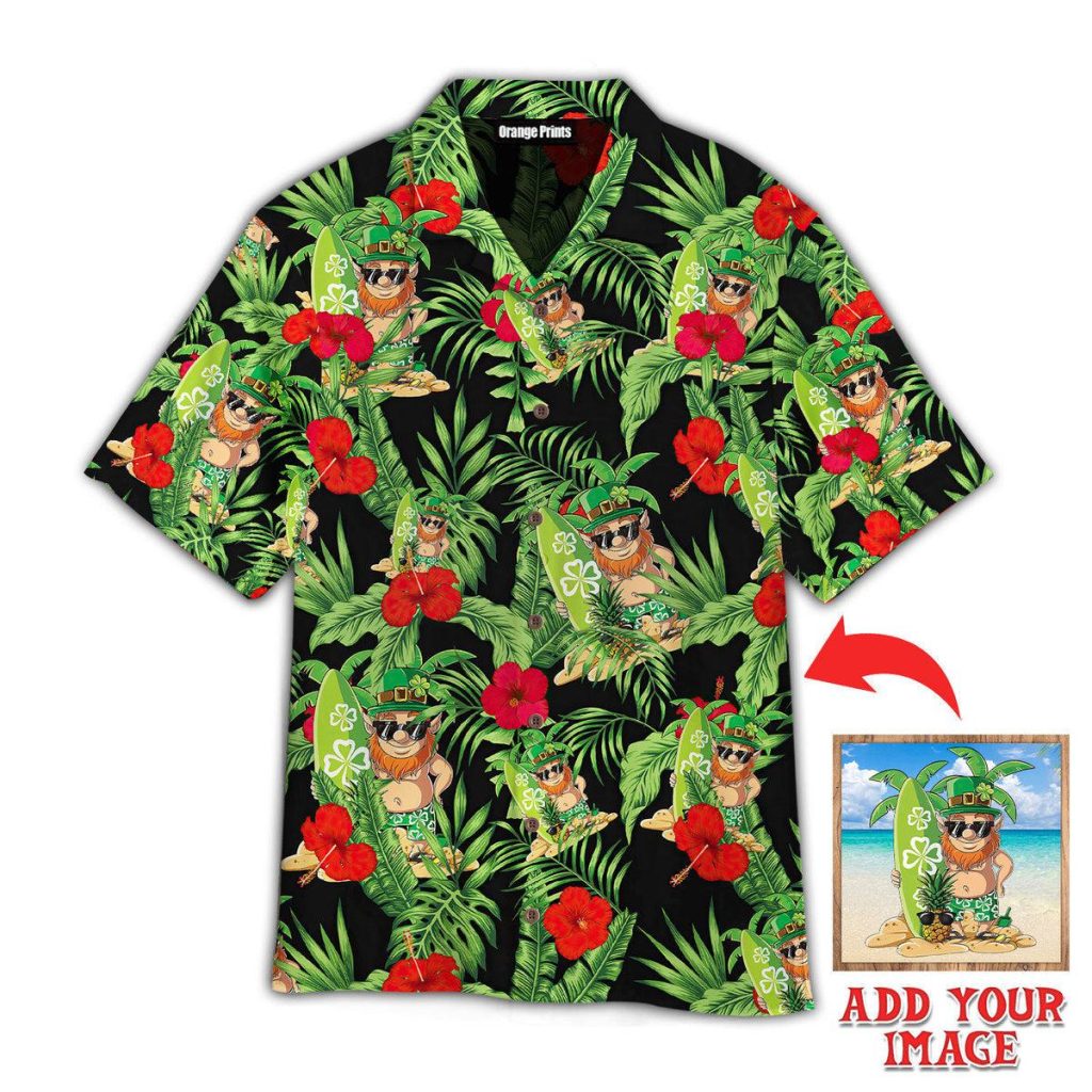Irish Leprechaun With Flower Happy St Patrick’S Day Custom Hawaiian Shirt | For Men & Women | HWP1210