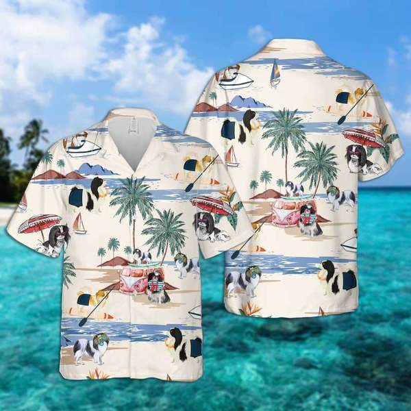Japanese Chin Summer Beach Hawaiian Shirt | For Men & Women | HL2945