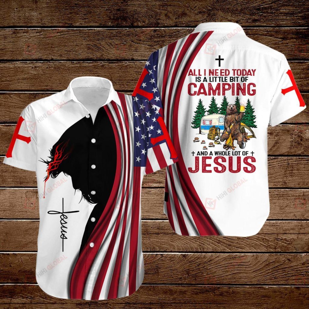 Jesus Camping Hawaiian Shirt | For Men & Women | HW1681