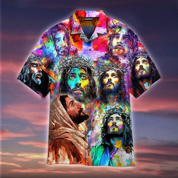Jesus Peace Life Colorful Hawaiian Shirt | For Men & Women | HW4769