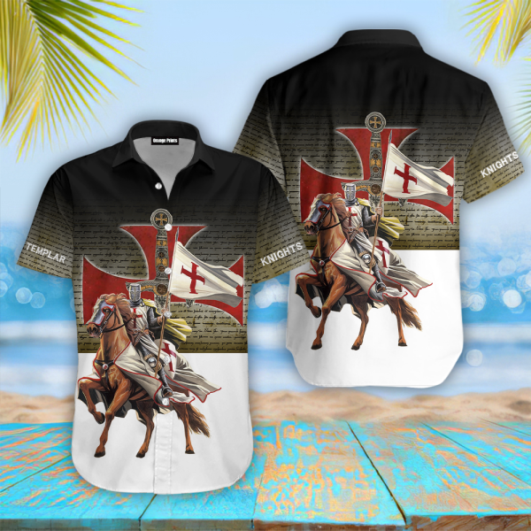 Knights Templar On Horseback Hawaiian Shirt | For Men & Women | WT5379