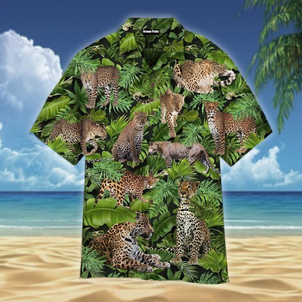 Leopard Leaves Pattern Men Hawaiian Shirt | For Men & Women | WT1732