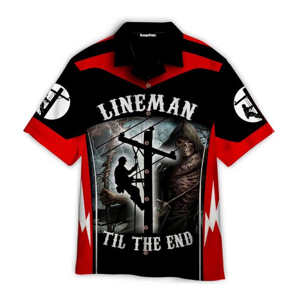 Lineman Til The End Hawaiian Shirt | For Men & Women | HW4370