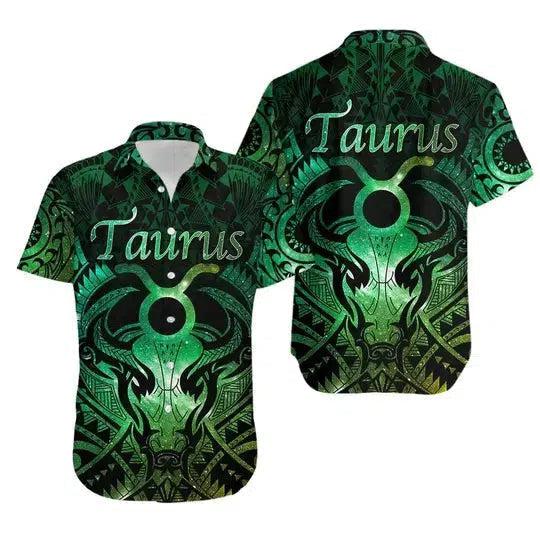 Love New Zealand Taurus Zodiac With Symbol Mix Polynesian Tattoo Hawaiian Shirt | For Men & Women | HL3168