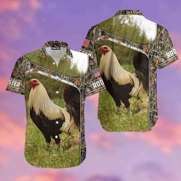 Love Rooster Camouflage Cool Hawaiian Shirt | For Men & Women | WT5876