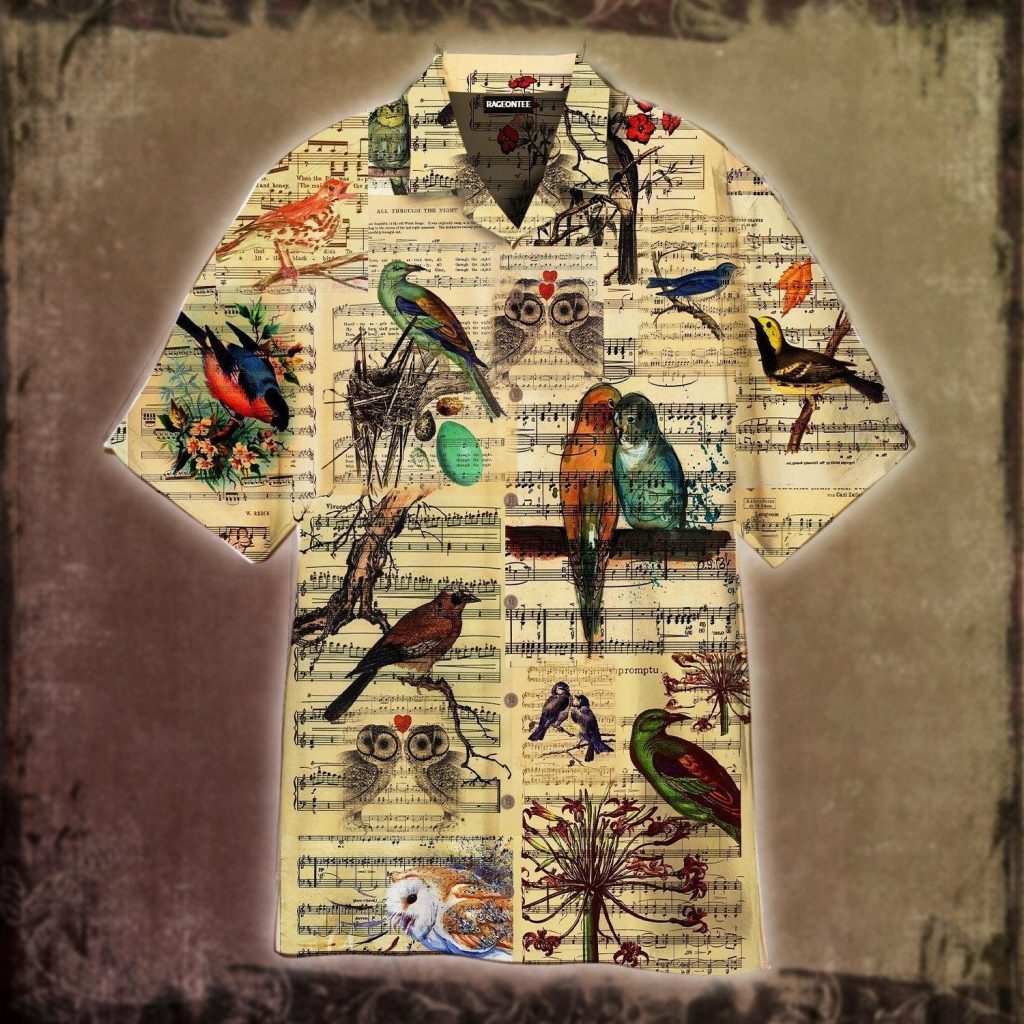 Lovely Birds In Music Sheet Hawaiian Shirt | For Men & Women | WT1530