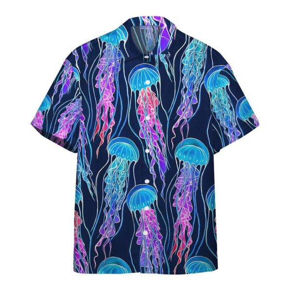 Luminescent Rainbow Jellyfish Gum Aloha Hawaiian Shirt | For Men & Women | HW6101N