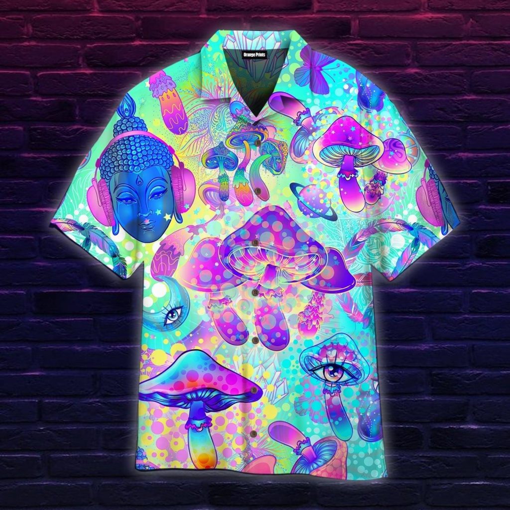 Magic Mushrooms Psychedelic Hallucination Hawaiian Shirt | For Men & Women | WT1460