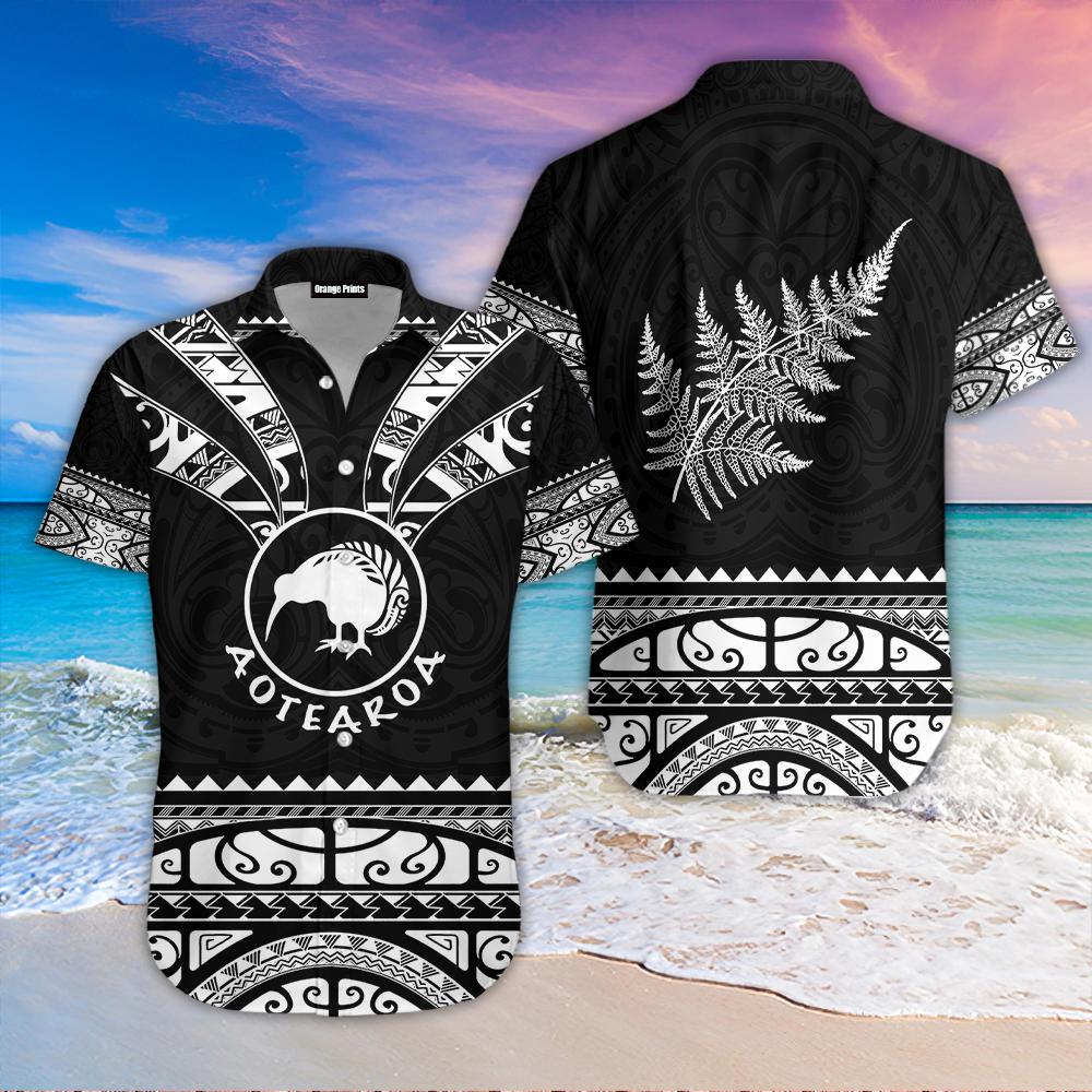 Maori Aotearoa Silver Hawaiian Shirt | For Men & Women | WT6074