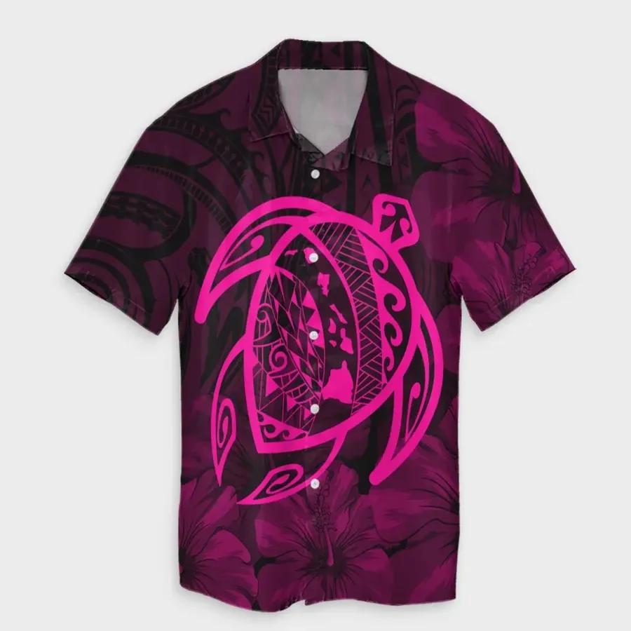 Map Turtle Hibiscus Polynesian Hawaiian Shirt | For Men & Women | HW6805