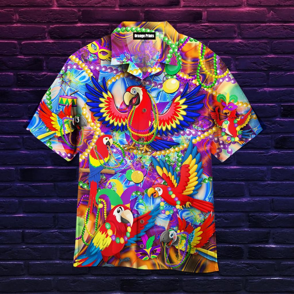Mardi Gras Parrot Hawaiian Shirt | For Men & Women | WT1911