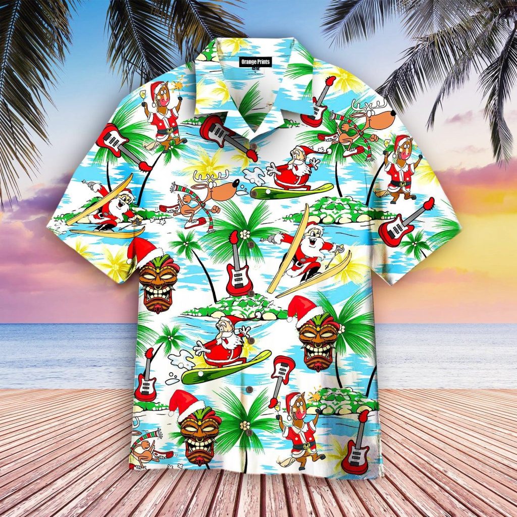 Merry Christmas In July Santa Claus Hawaiian Shirt | For Men & Women | WT2107