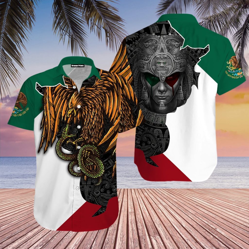Mexico Flag Viking Hawaiian Shirt | For Men & Women | WT5237