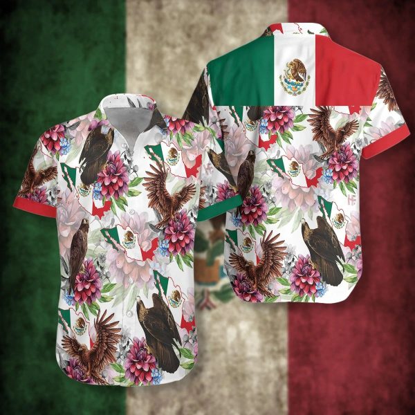 Mexico Proud Dahlia Golden Eagle Hawaiian Shirt | For Men & Women | HL2360