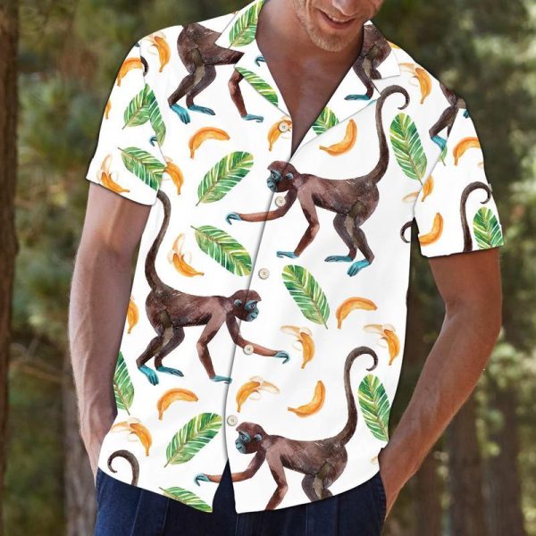 Monkey Pattern Hawaiian Shirt | For Men & Women | HW6152