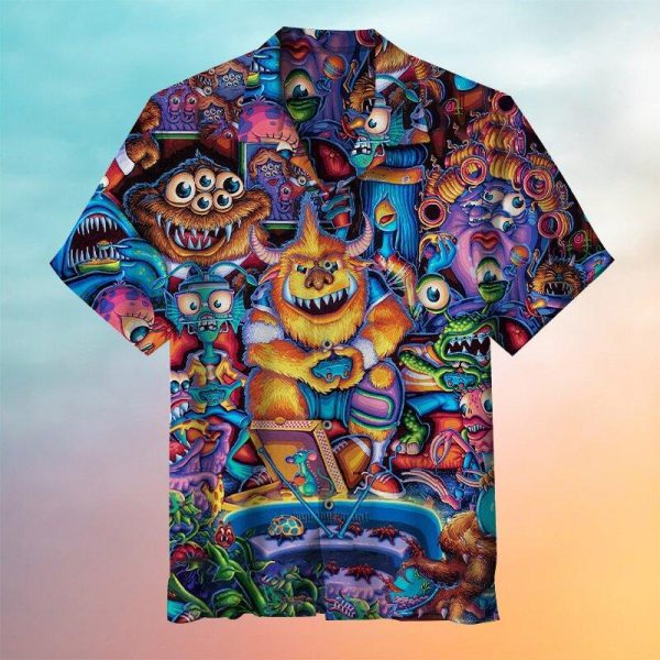 Monster Game Party Hawaiian Shirt | For Men & Women | HW6402