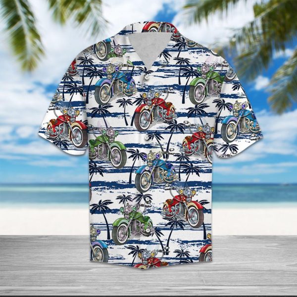 Motorbike Palm Tree Hawaiian Shirt | For Men & Women | HW1134
