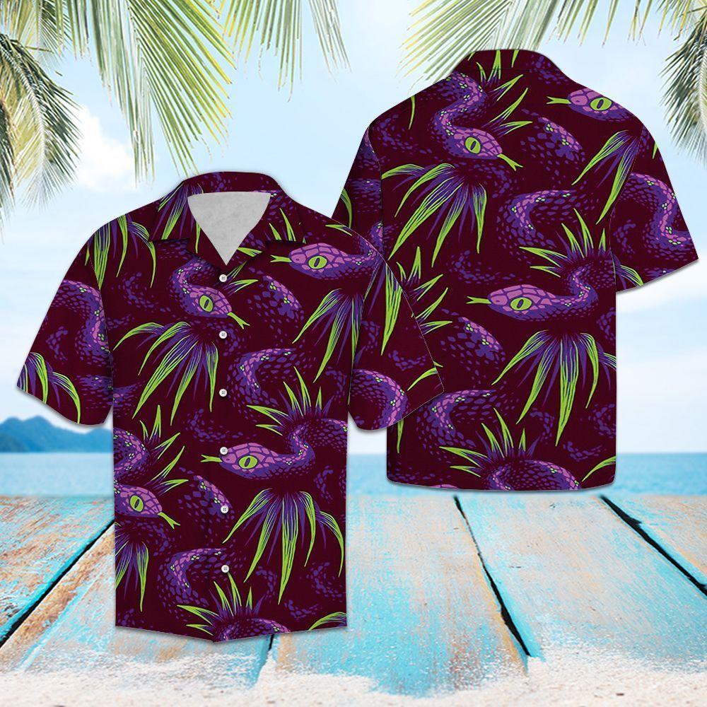 Mr Snake In The Rainforest Purple Hawaiian Shirt | For Men & Women | HW8291