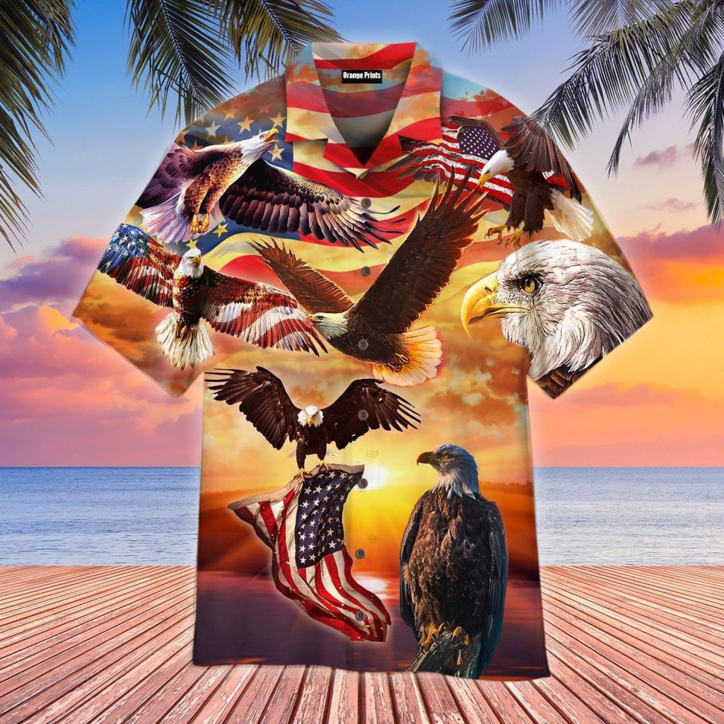 My Patriotic Heart Beats Red White And Blue Flag 4th Of July Hawaiian Shirt | For Men & Women | WT9518