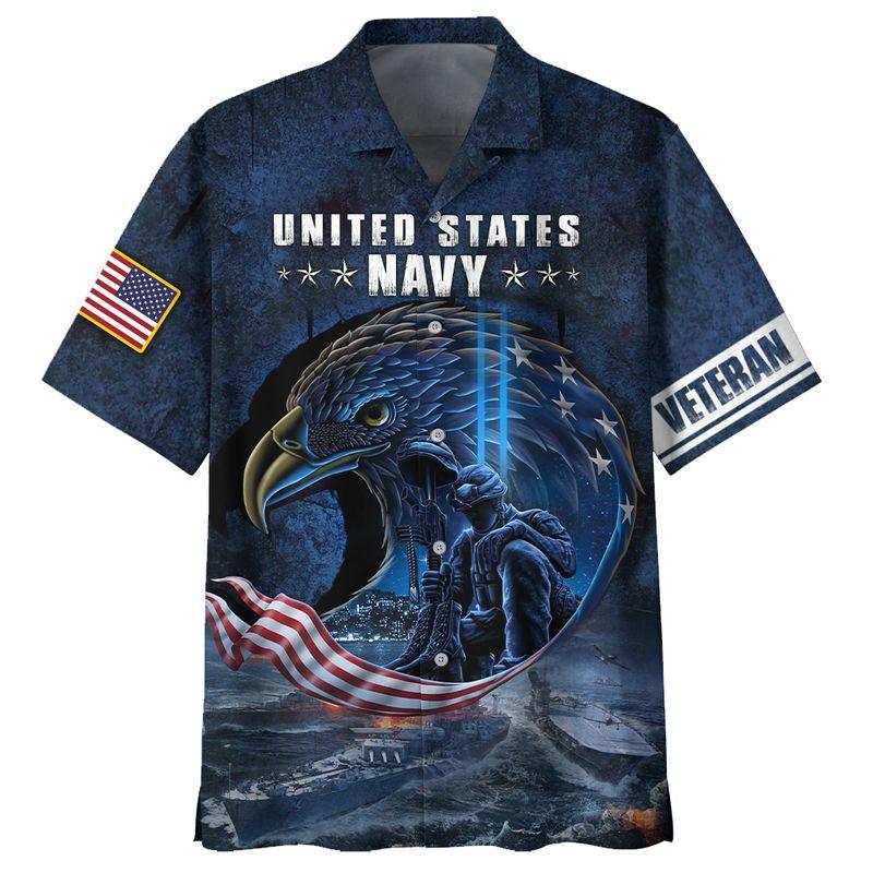 Navy Veteran Hawaiian Shirt | For Men & Women | HW5429