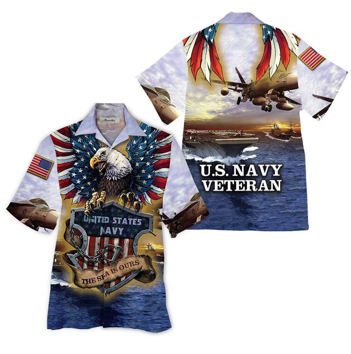 Navy Veteran Hawaiian Shirt | For Men & Women | HW8397