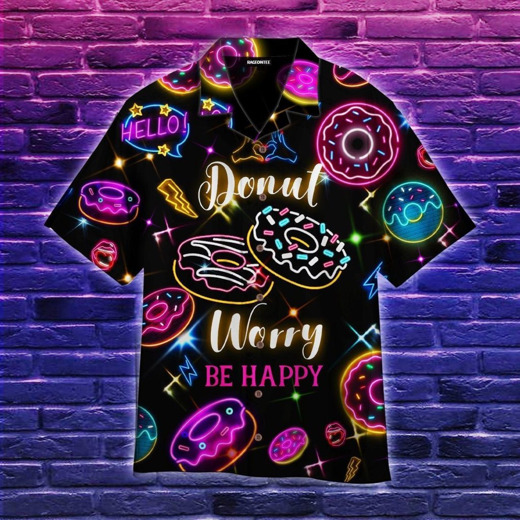 Neon Donut Rain Hawaiian Shirt | For Men & Women | HW4215