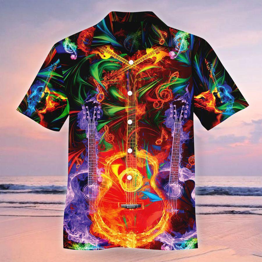 Neon Guitar Hawaiian Shirt | For Men & Women | HW2649