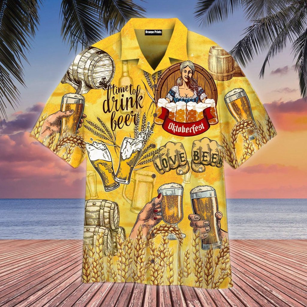 Oktoberfest Time To Drink Beer Hawaiian Shirt | For Men & Women | WT8043