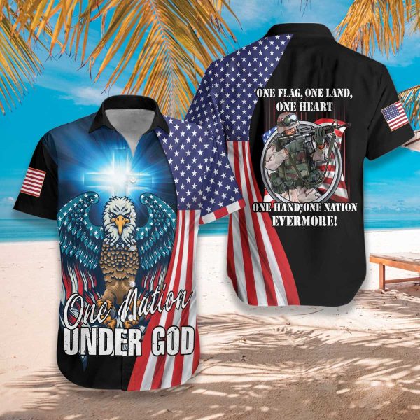One Nation Under God Hawaiian Shirt | For Men & Women | HW5616