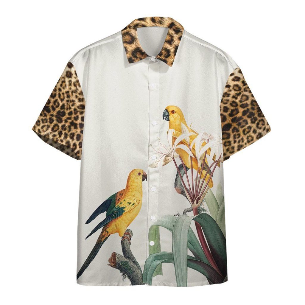 Parrot With Leopard Skin Hawaiian Shirt | For Men & Women | HL1342