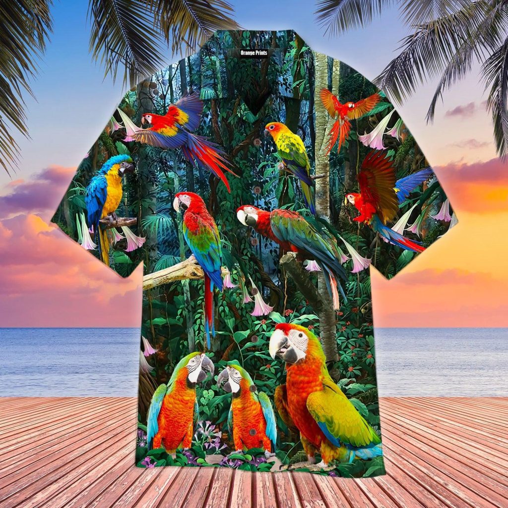 Parrots Bird Tropical Hawaiian Shirt | For Men & Women | WT9500