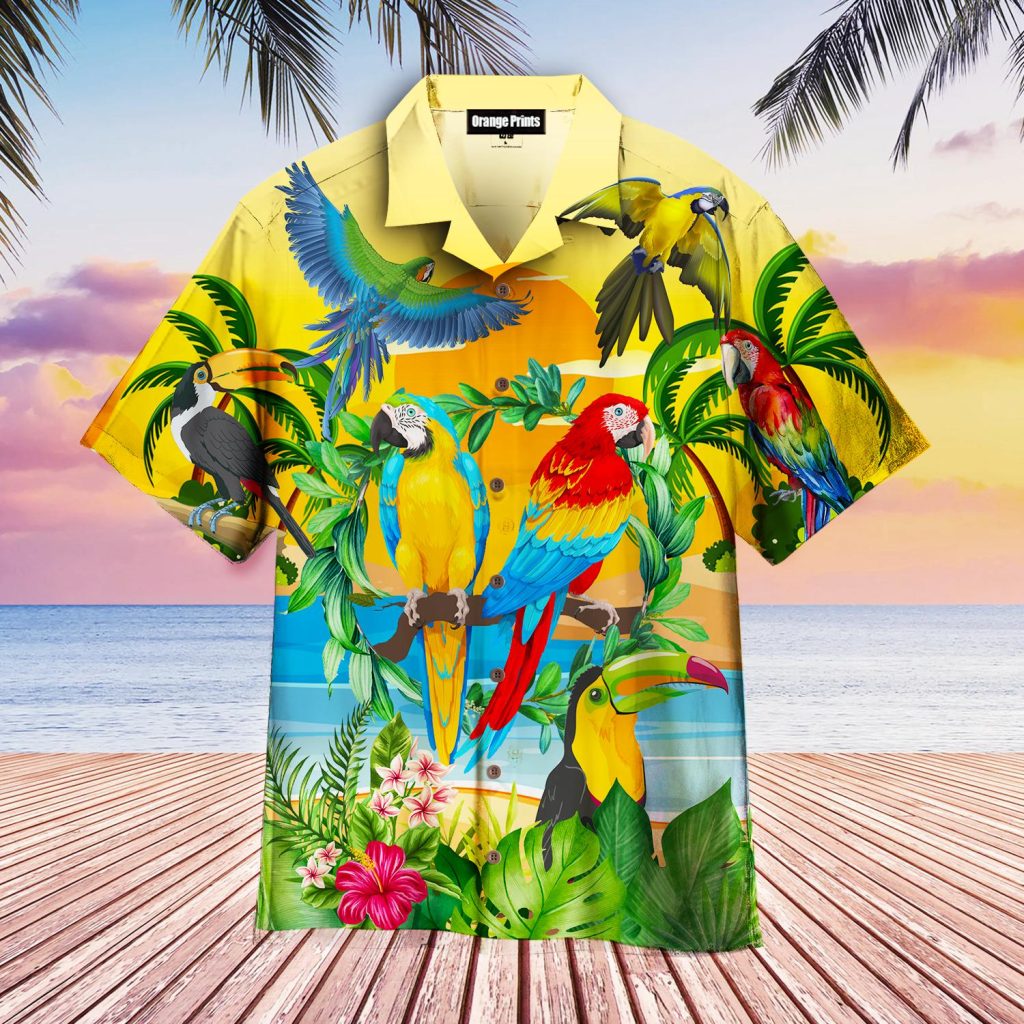 Parrots By The Beach Hawaiian Shirt | For Men & Women | WT4035