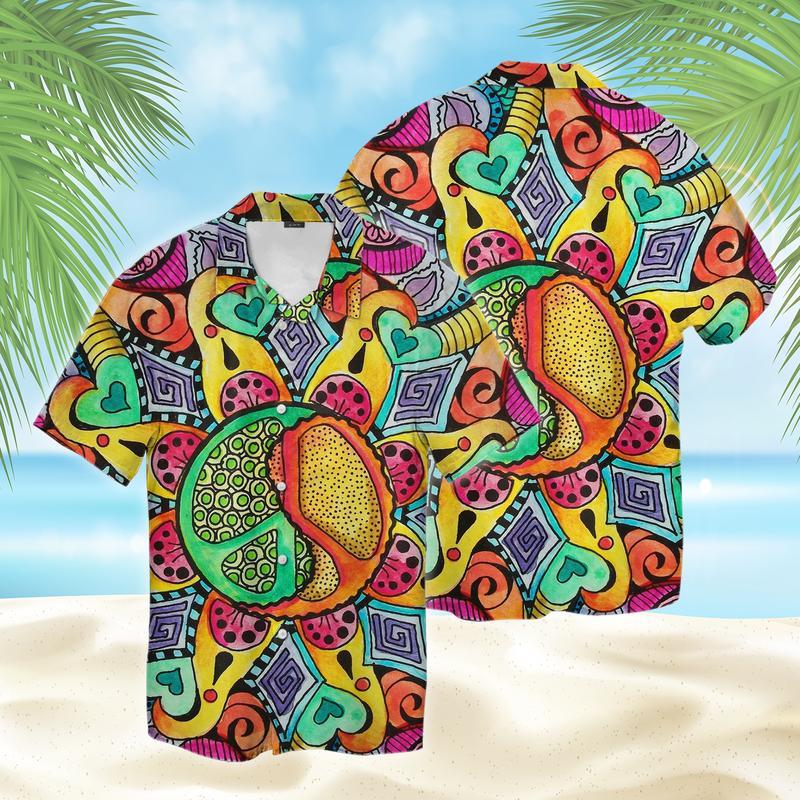 Peaceful Hippie Hawaiian Shirt | For Men & Women | HW4481