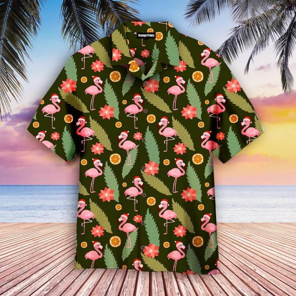 Pink Flamingo Happy Christmas In July Hawaiian Shirt | For Men & Women | WT6522