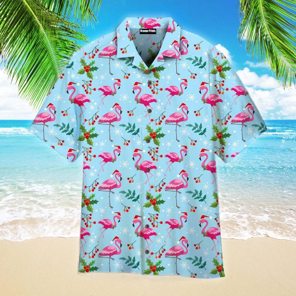 Pink Flamingo Merry Christmas Hawaiian Shirt | For Men & Women | WT6709