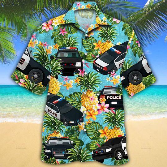 Police Cars Pineapple Hawaiian Shirt | For Men & Women | HW9555