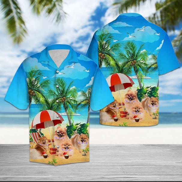 Pomeranian Beach Summer Hawaiian Shirt | For Men & Women | HW5484