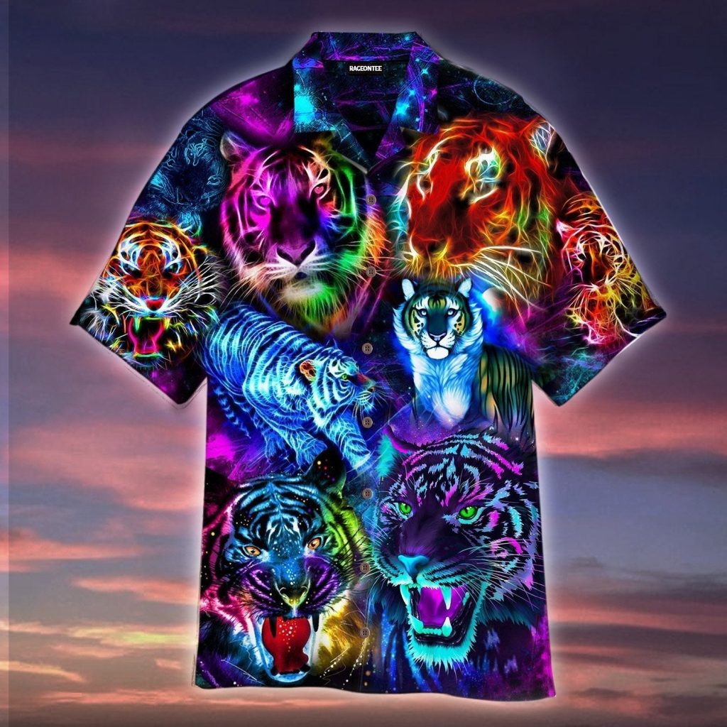 Powerful Galaxy Tiger Hawaiian Shirt | For Men & Women | HW4778