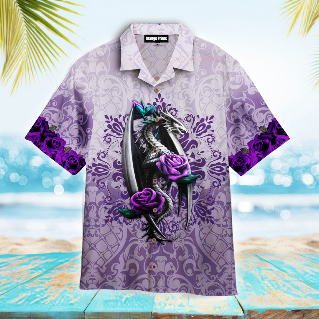 Purple Gothic Dragon Hawaiian Shirt | For Men & Women | WT5827