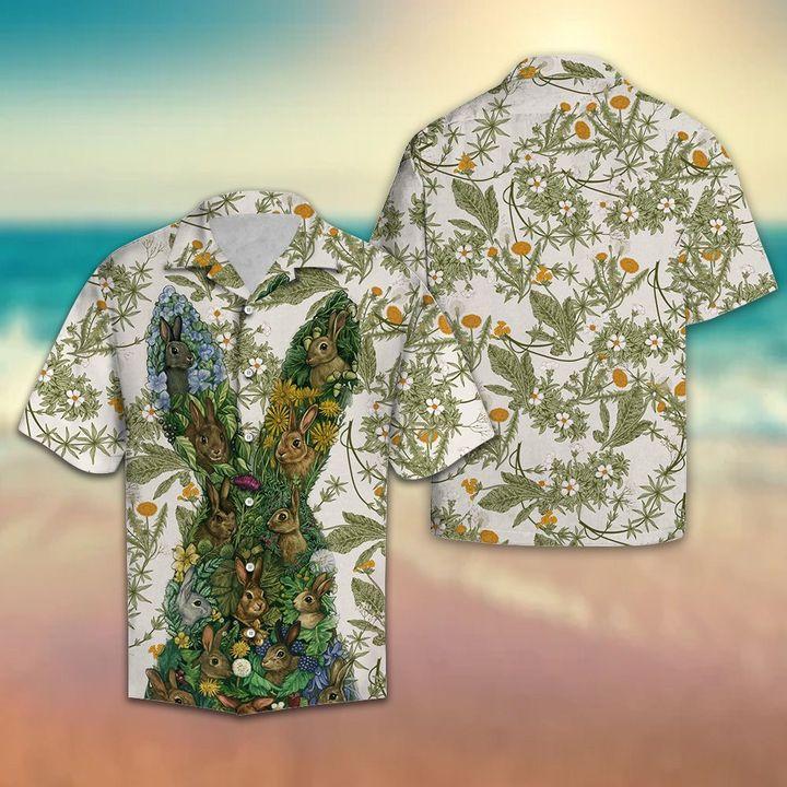Rabbit Flower Hawaiian Shirt | For Men & Women | HW1786