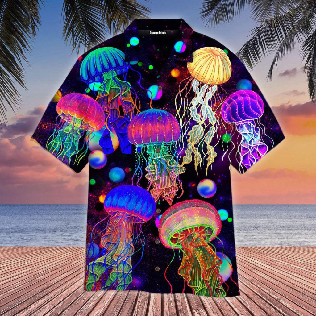 Rainbow Jellyfish Hawaiian Shirt | For Men & Women | WT9533