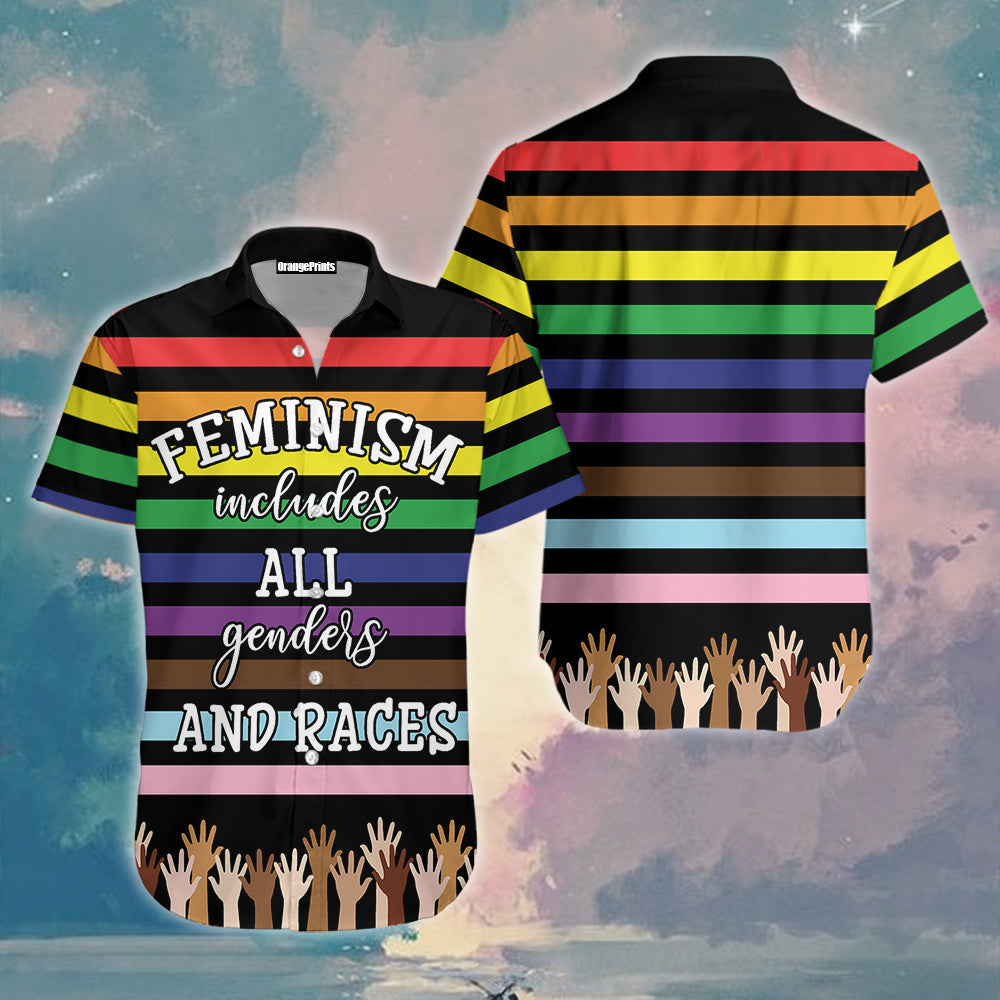 Rainbow LGBT Feminism Hawaiian Shirt | For Men & Women | WT5794