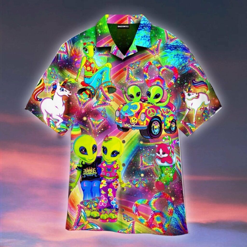 Rainbow Sweet Alien Hawaiian Shirt | For Men &amp; Women | WT1165